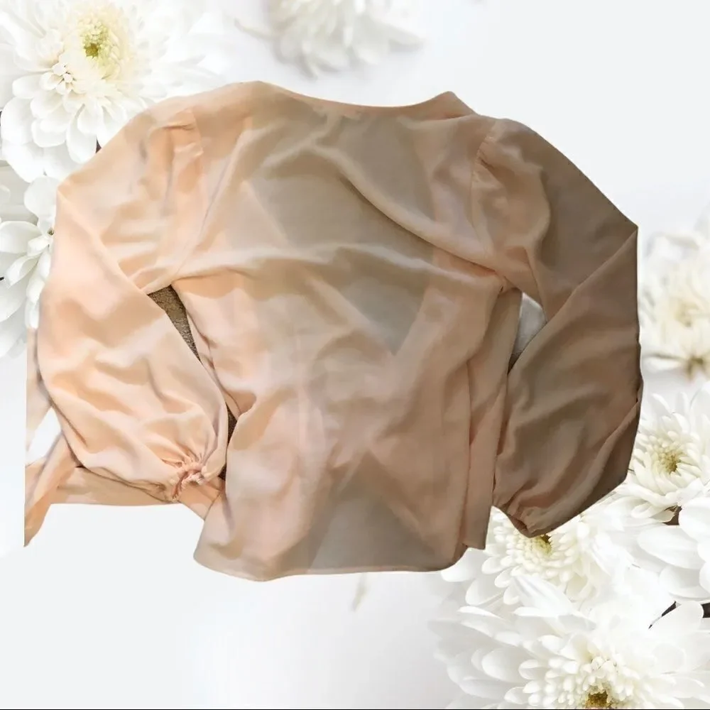 Small Chelsea28  Blush Wrap Top - Picture 4 of 6